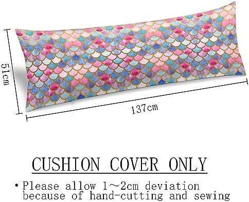 Blue Pink Body Pillow Cover with Zipper Decorative