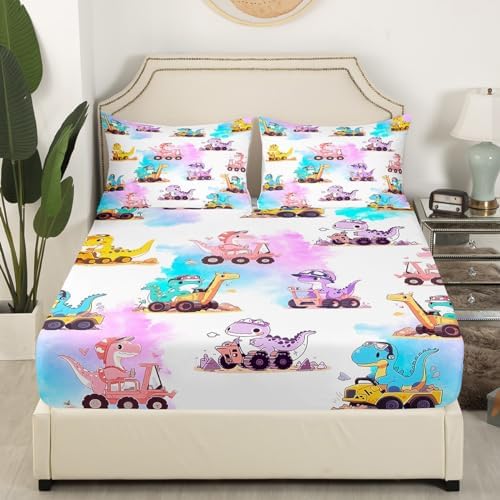 Castle Fairy Colorful Cute Dinosaur Sheet Set