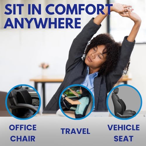 Bodyline Back-Huggar Lumbar Cushion Black