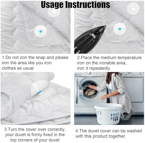 Gosknor 20pcs Duvet Snaps for Secure Comforter Fastening