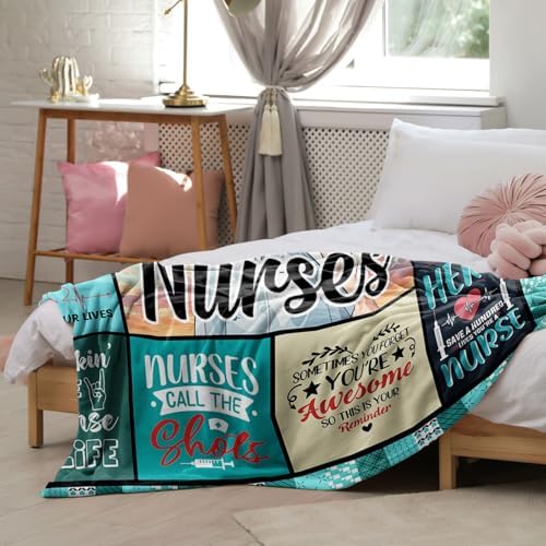 CMAJZIN Nurse Blanket 60x50 Flannel Gift