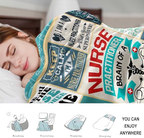 Cozy Nurse Practitioner Throw Blanket 50x60