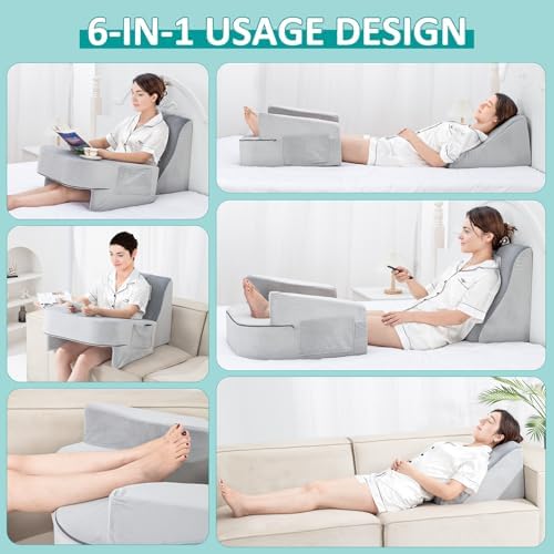 NHX Reading Pillow Set with Back Support and Laptop Desk
