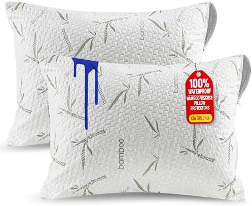 Utopia Bedding Waterproof Pillow Protectors 2 Pack 20x26 Inches
