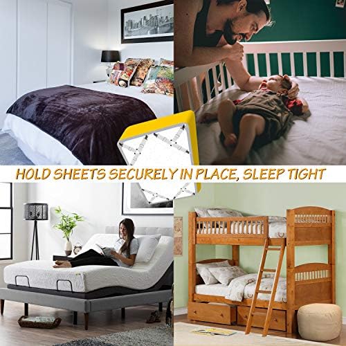 Ultrashang Bed Sheet Straps Fasteners 2-Set Adjustable