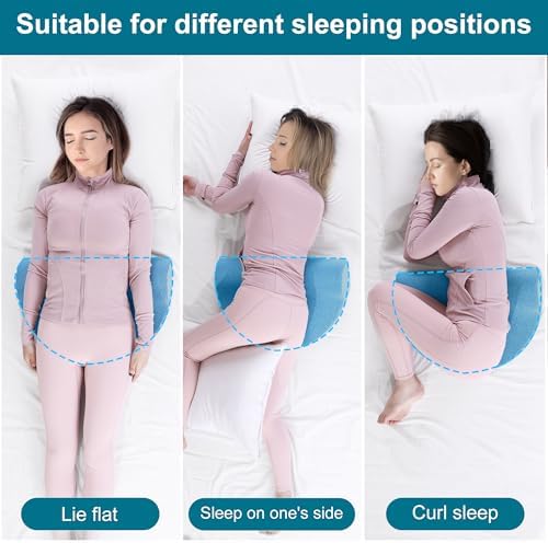 BALAPET Lumbar Support Pillow for Sleep and Back Pain Relief Blue