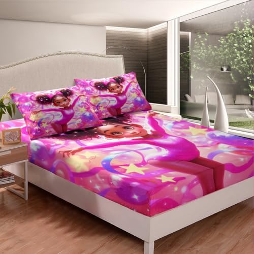 Castle Fairy Black Cute Girl Sheet Set Twin Size
