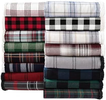 Eddie Bauer Cabin Plaid Red Throw Blanket