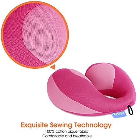 INFANZIA Kids Travel Neck Pillow with Head and Chin Support Pink