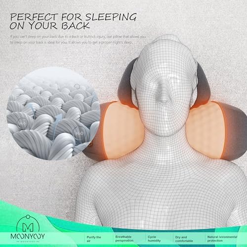 MOONYOOY Memory Foam Neck Pillow for Side Sleepers