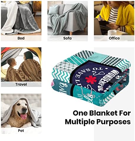 HCDER Nurse Throw Blanket 60x50 Soft Warm Gift for Nurses