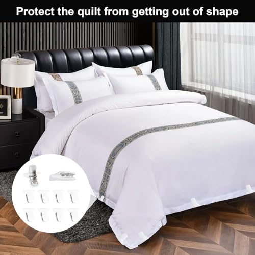 10 Pcs Duvet Clips for Comforter Securement