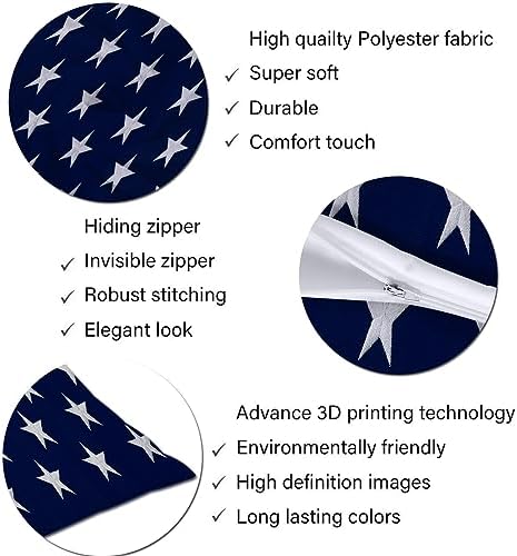TOKILIAR Blue Body Pillow Cover 20x54 Inch
