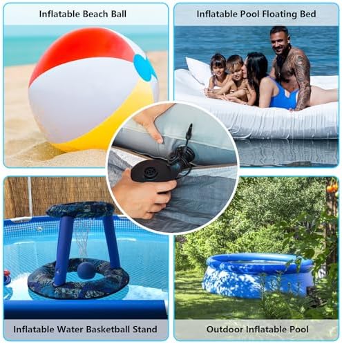 SOGLIM Electric Air Pump with 3 Nozzles for Inflatables