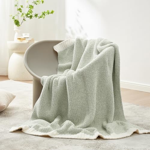 Snuggle Sac Heather Sage Green Throw Blanket