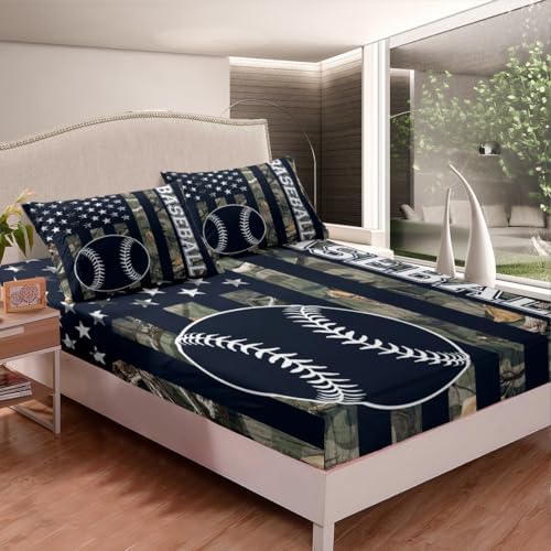 Castle Fairy Boys Baseball Fitted Sheet Set Twin Size