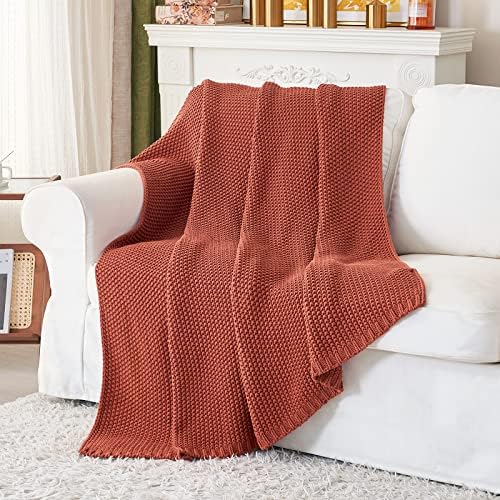 Longhui Chunky Cable Knit Throw Blanket - 51 x 63