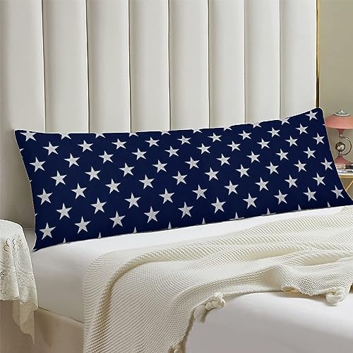 TOKILIAR Blue Body Pillow Cover 20x54 Inch
