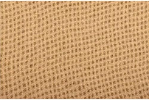VHC Brands Burlap Fringed King Bed Skirt Tan