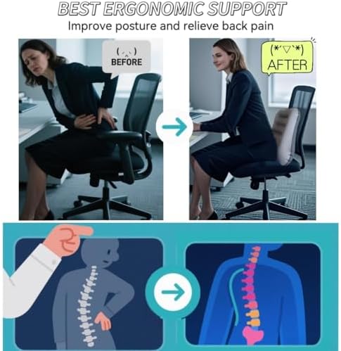 Inflatable Lumbar Support Pillow - Grey