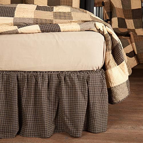 VHC Brands Kettle Grove Twin Bed Skirt 39x76x16 Country Black