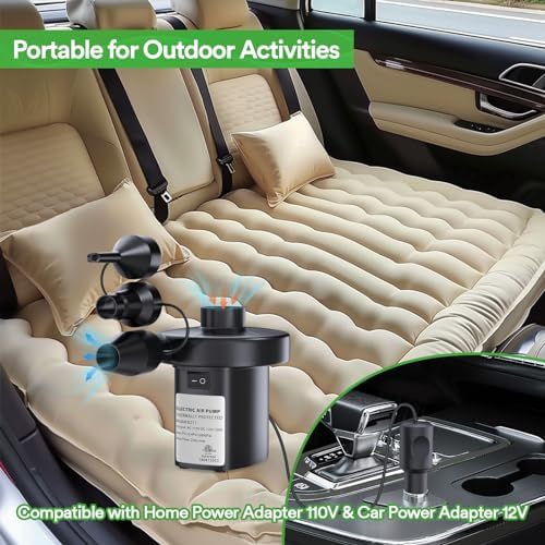 PULIDIKI 50W ACDC Electric Air Pump with 3 Nozzles