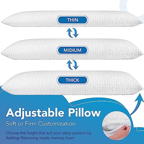 SUPA MODERN Body Pillow with Cooling Gel and Washable Cover