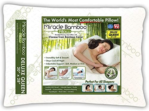 Ontel Miracle Shredded Memory Foam Pillow - Queen Size White