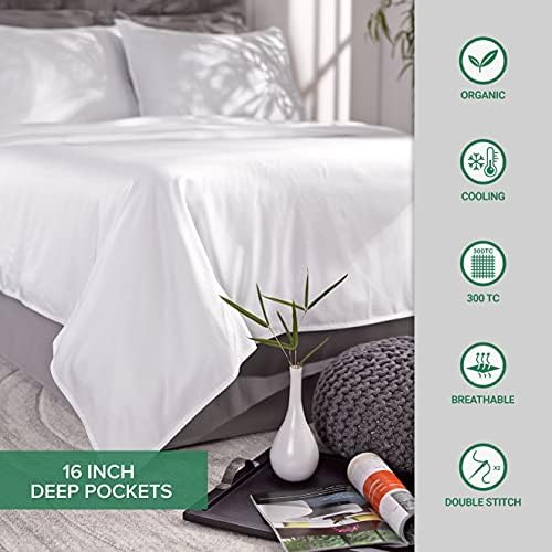 Pure Bamboo Queen Pillowcases 100 Organic Viscose Soft Cooling 2 Piece Set