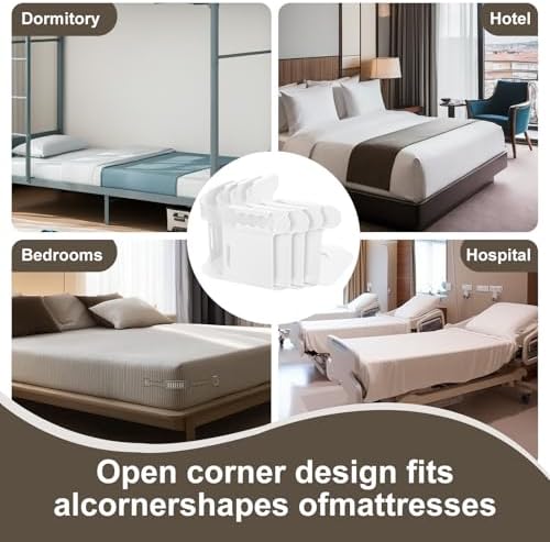 No-Slip Sheet Holder for Deep Mattresses - Universal Fit with Lock Strip