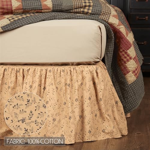 VHC Brands Maisie Twin Bed Skirt Tan 39x76x16