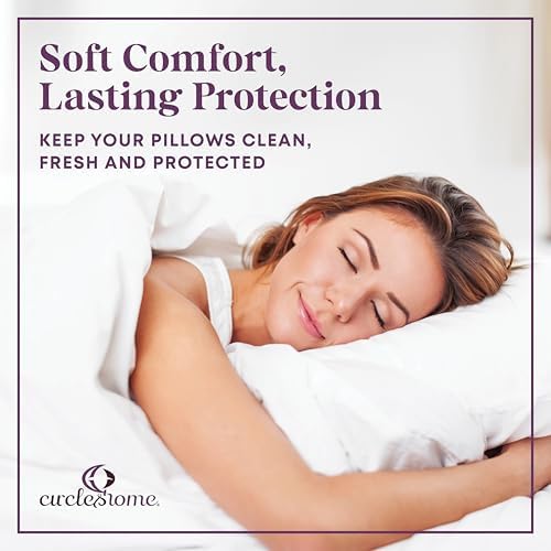 CirclesHome Pillow Protectors 2 Pack Queen Size
