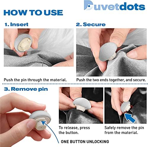 Duvetdots Keyless Duvet Clips - Pack of 8
