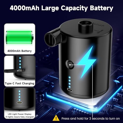 TECHSHARE Air Pump for Air Mattress and Inflatables 1