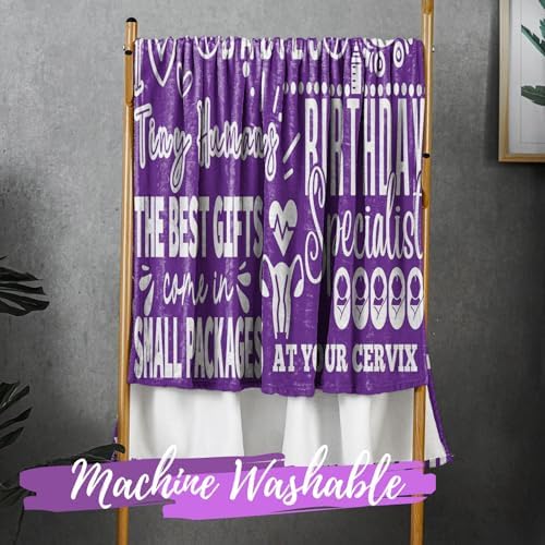 InnoBeta Nurse Gifts for Women Purple Throw Blanket 50 x 65 Inches