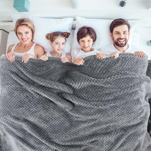 Newwiee Waffle Textured Throw Blanket 4 Pcs
