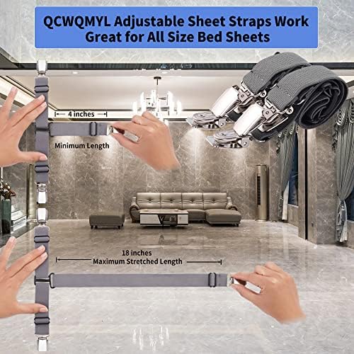 Fitted Sheet Straps 4PCS Sturdy Bed Sheet Clips