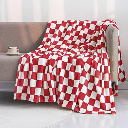 LOMAO Throw Blanket with Checkerboard Design