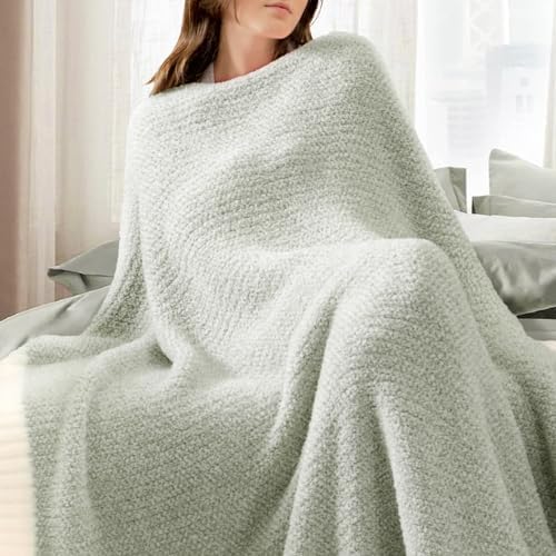 Snuggle Sac Heather Sage Green Throw Blanket