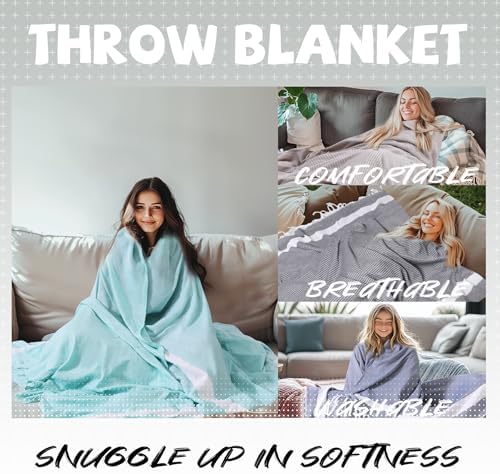 Genovega Turkish Cotton Woven Throw Blanket