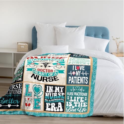 Cozy Nurse Practitioner Throw Blanket 50x60