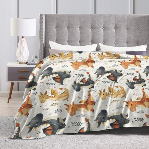 Fuzawet Dragon Throw Blanket - 40X50 Super Soft Cozy Fleece
