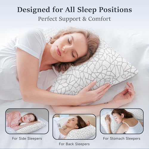 COZSINOOR Queen Size Side Sleeper Pillows Set of 2 1