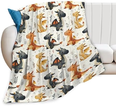 Fuzawet Dragon Throw Blanket - 40X50 Super Soft Cozy Fleece