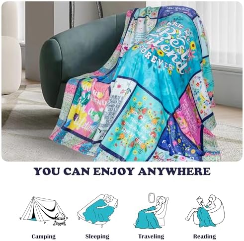 Best Friend Blanket - 60X50 Flannel Throw for Birthday Mothers Day