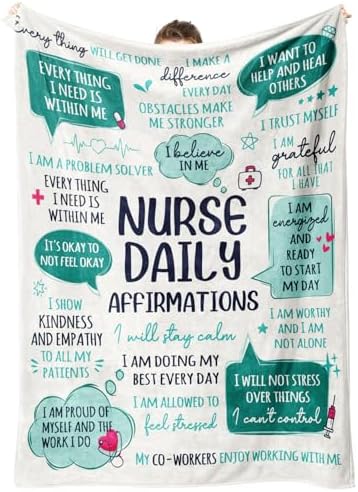 Craftique Nurse Blanket with Daily Affirmations
