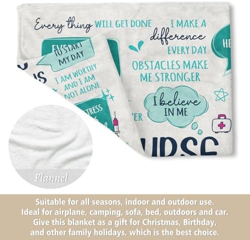 Craftique Nurse Blanket with Daily Affirmations
