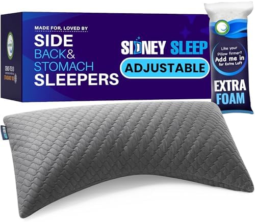 Sidney Sleep Pillow for Side and Back Sleepers - Adjustable and Customizable