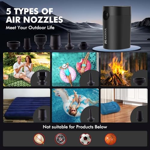 AKSOUL Cordless Air Pump for Inflatables