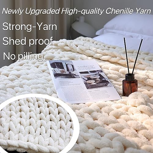 Maetoow Chenille Chunky Knit Throw Blanket - 30x40 Inch